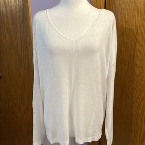 Pookie and Sebastian White Long Sleeve Knit Sweater size extra small.